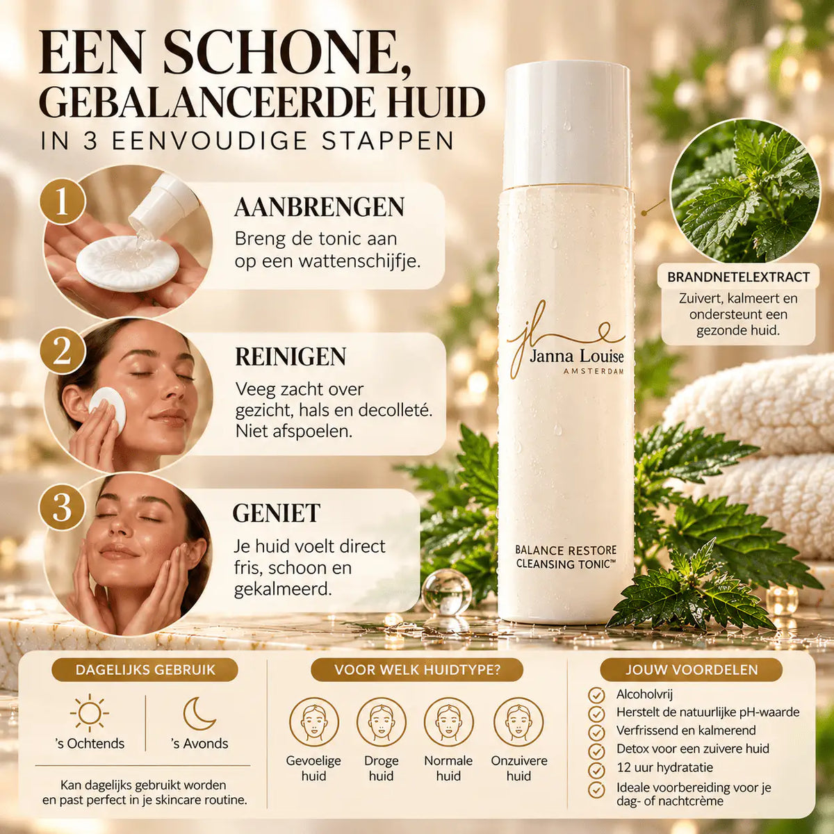 Balance Restore - Cleansing Tonicโข 200ML | Reinigingstonic - Brandnetelextract - Award๐
