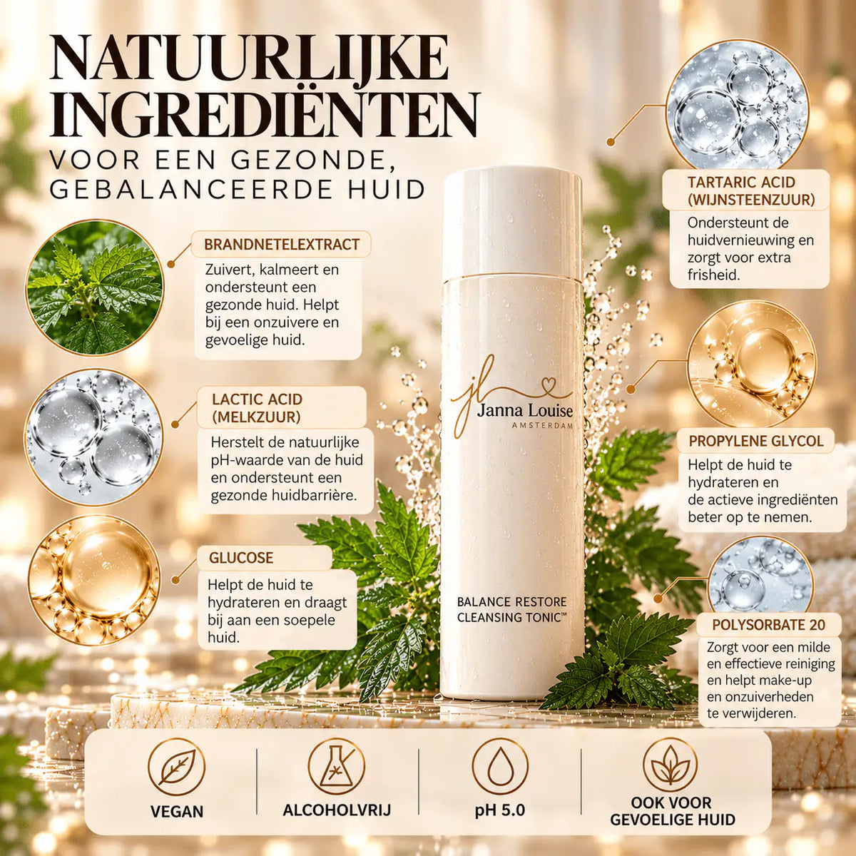 Balance Restore - Cleansing Tonicโข 200ML | Reinigingstonic - Brandnetelextract - Award๐