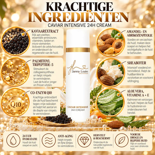 Caviar Intensive - 24H Creamโข 50ML | Anti-Aging 24H dag/nachtcrรจme Q10+Kaviaar
