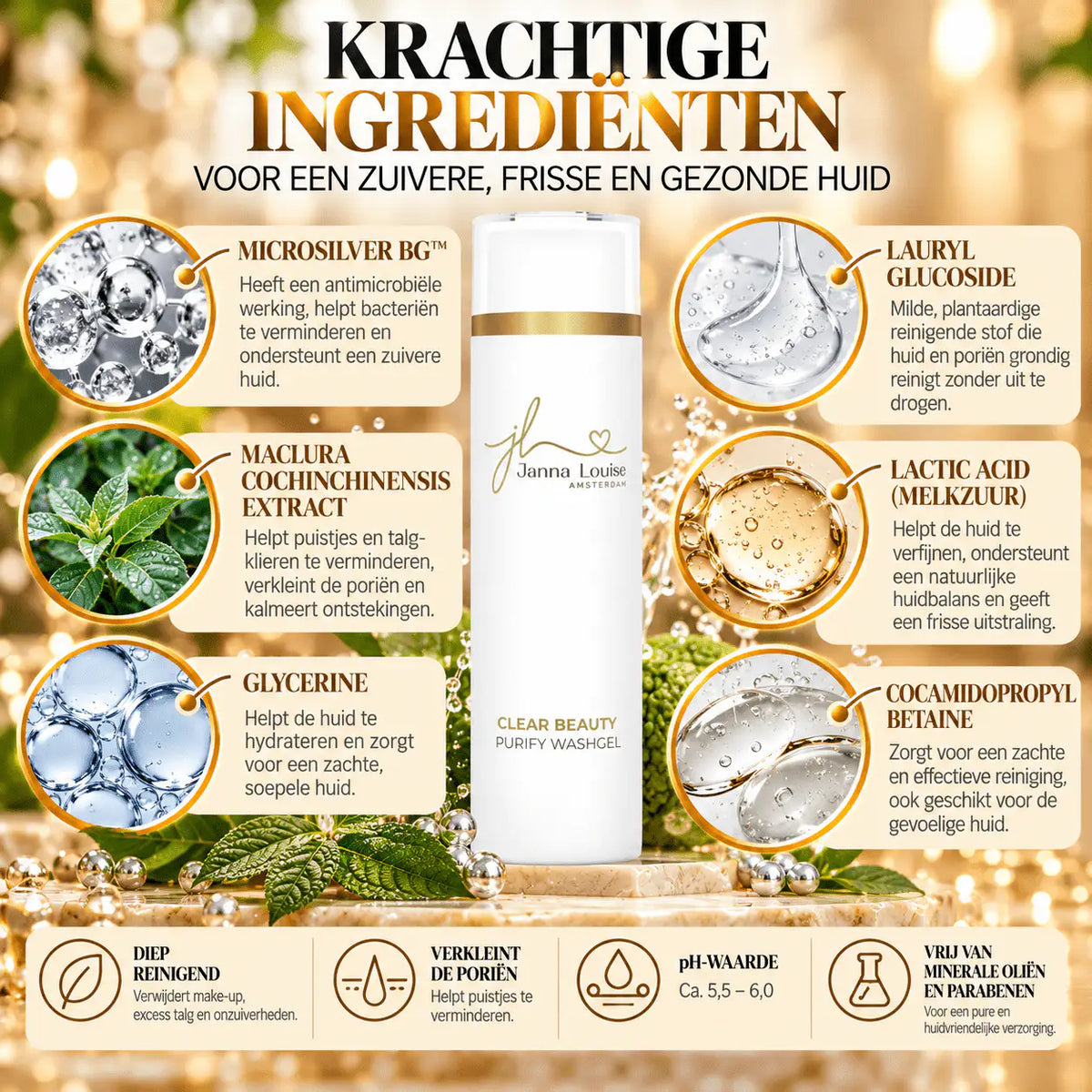 Clear Beauty - Purify Washgelโข 200ML | Dieptereiniging Gezicht