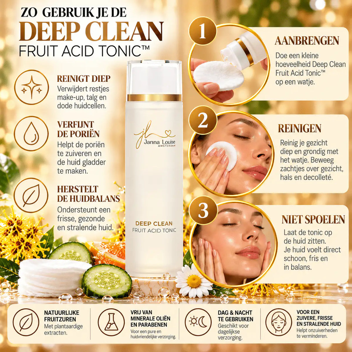 Deep Clean - Fruit Acid Tonic™ 200ML | "Scrubvervangende "Fruitzuurtonic
