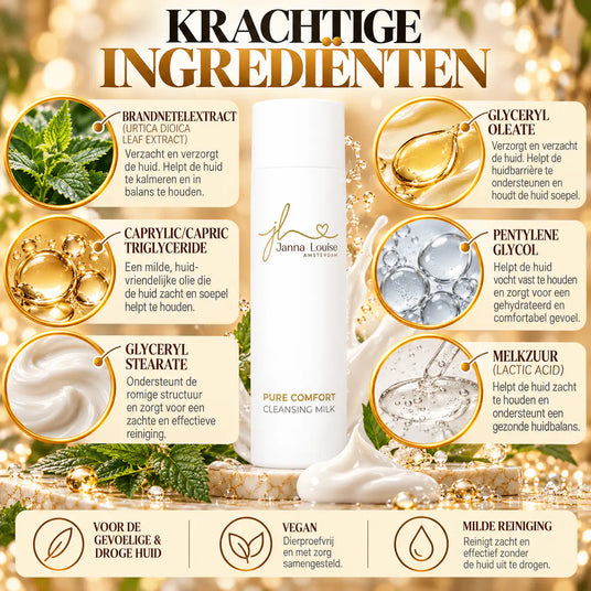 Pure Comfort - Cleansing Milkโข 200ML | Milde Romige Reinigingsmelk - Award๐