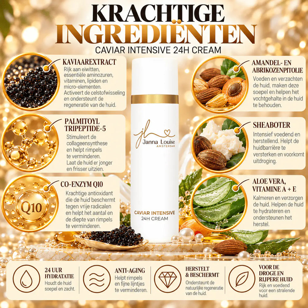 Caviar Intensive - 24H Cream™ 50ML | Anti-Aging 24H dag/nachtcrème Q10+Kaviaar