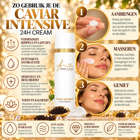 Caviar Intensive - 24H Cream™ 50ML | Anti-Aging 24H dag/nachtcrème Q10+Kaviaar