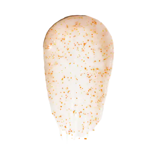 Vloeibare peeling met zichtbare exfoliërende korreltjes, geschikt voor zachte huidverzorging zonder parabenen.